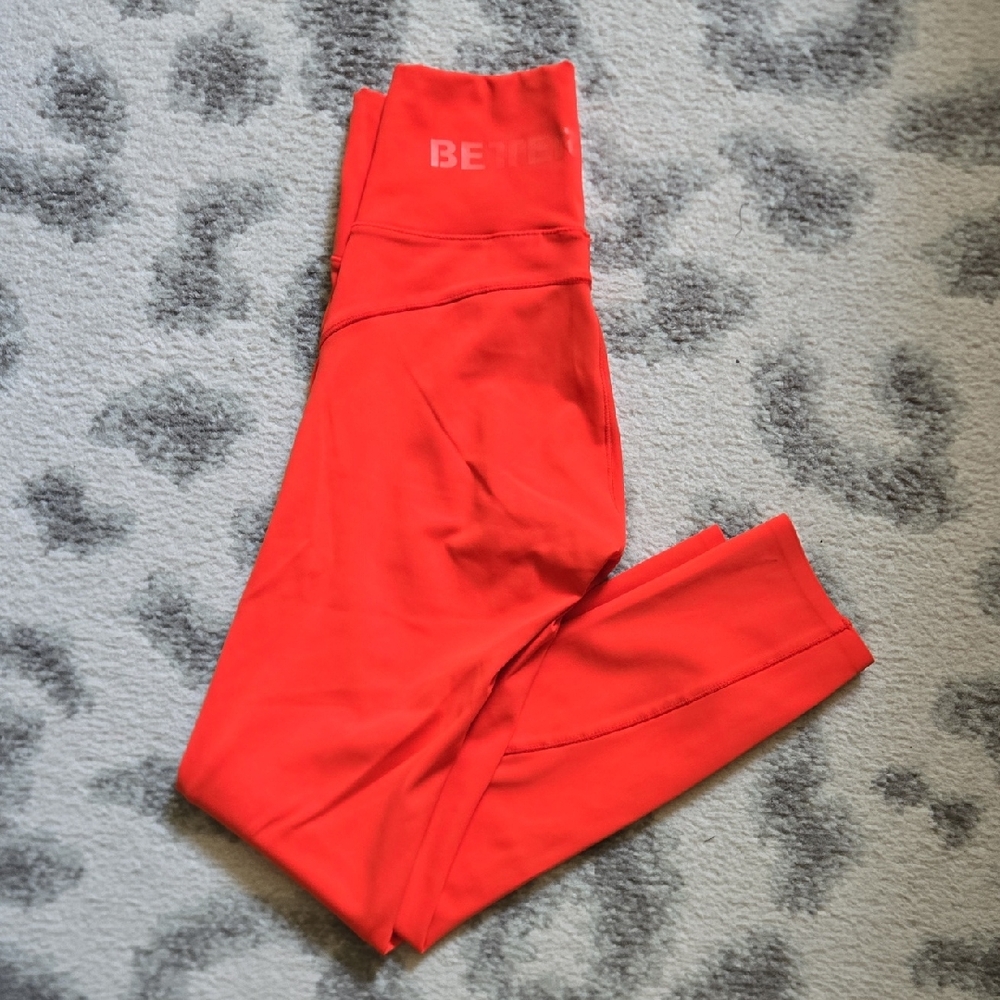 Better Bodies High Waist Tights Sunset Red Sz XS LIKE NEW